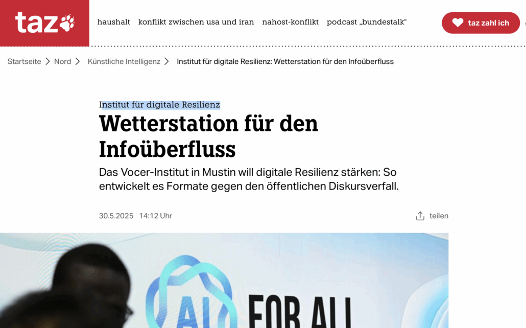 Screenshot von taz.de