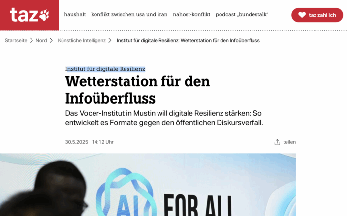 Screenshot von taz.de